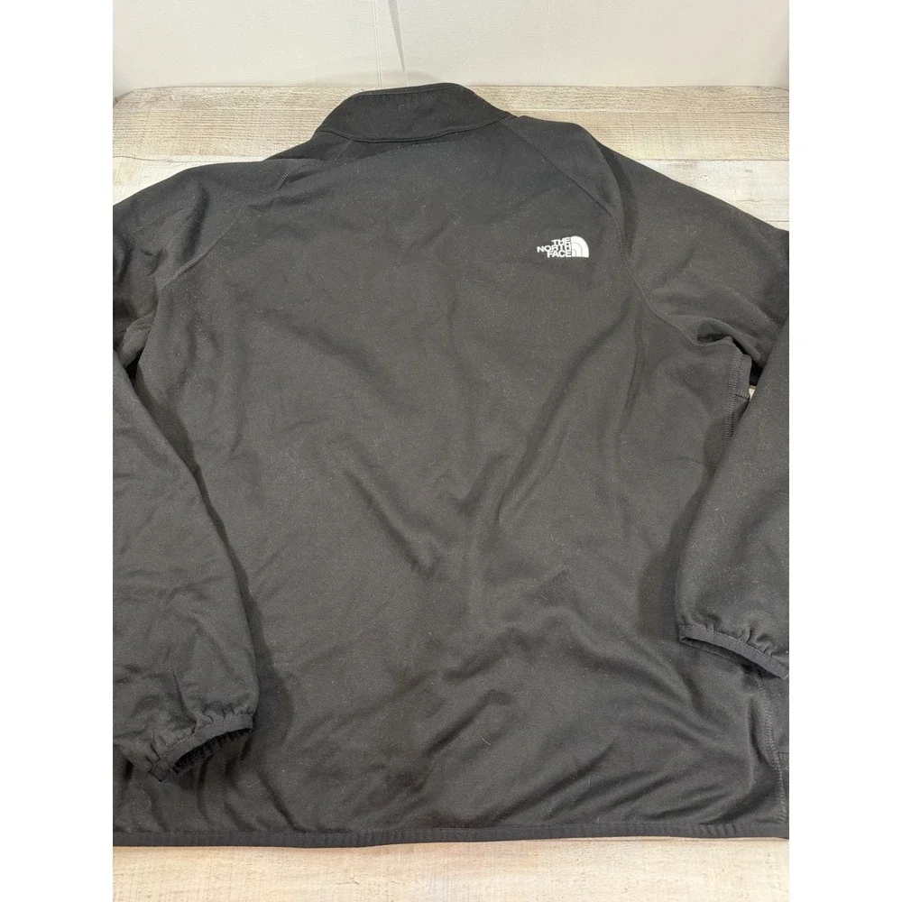 The North Face Mens XXL Black Full Zip Fleece Jacket Stretch Zip Pockets TNF